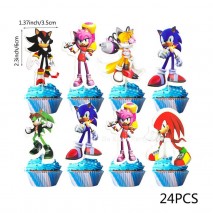 Cupcake Topper Sonic & Friends 24pcs