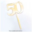 Cake Craft Gold Mirror Acrylic Cake Topper Age 50