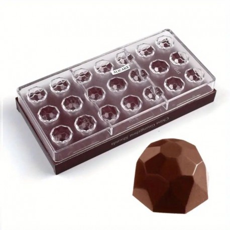 Polycarbonate Choc Mould Geo Domes 21cav