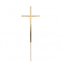 C&C Metal Cake Topper - Gold Fine Cross