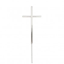 C&C Metal Cake Topper - Silver Fine Cross