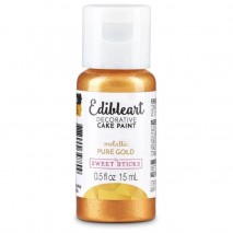 Sweet Sticks Edible Art Cake Paint Pure Gold 15ml