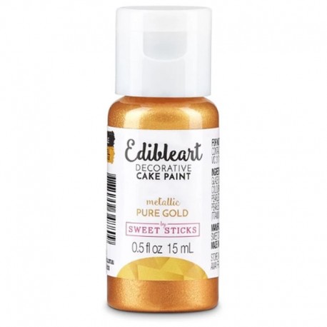 Sweet Sticks Edible Art Cake Paint Pure Gold 15ml