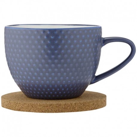 LD Adobe Text Mug & Coaster Navy