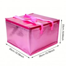 Insulated Cake Carrier 35x35x23cm Pink