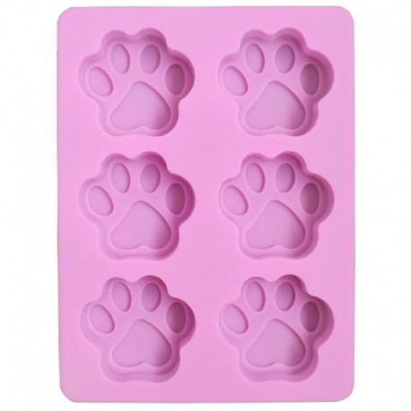 Dog Paw Silicone Mould 6 cavity