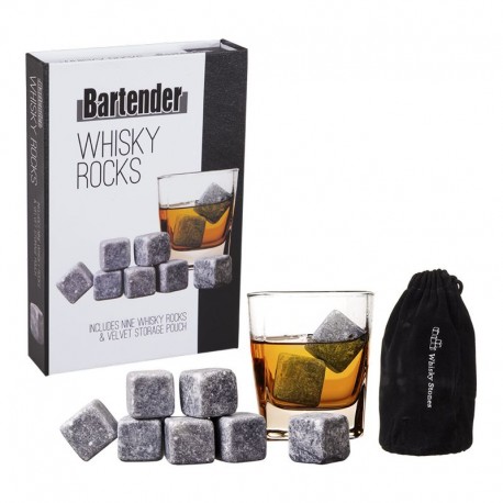 Bartender Whisky Rocks Set of 9 with Bag