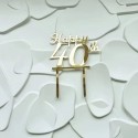 Cake Topper Acrylic Gold Happy 40th