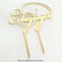 Cake Craft Acrylic Cake Topper Engaged Gold Mirror