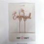 Cake Craft Metal Cake Topper Engaged Rose Gold