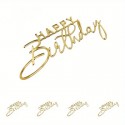 Acrylic Topper Classic Happy Birthday Gold 1pc