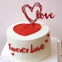 Cake Topper Red "Love" in Heart 1pc