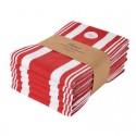 J.Elliot Home Eleanor 6 pack Tea Towel 50x70cm Red