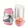 Disp Heart Foil Tin w Lid fork Pink 1pc