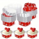 Disposable Heart Foil Tin w Lid Red Hearts 1pc