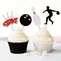 Cupcake Toppers Ten Pin Bowling 12pcs