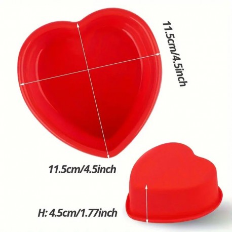 Silicone Cake Mould Heart Shaped 4"