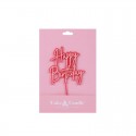 C&C Acrylic Pink Opaque/Pink Layered Cake Topper - Happy Birthday