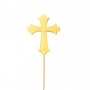 C&C Gold Plated Cake Topper - Cross