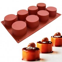 Cake Craft Mini Cylinder Silicone Mould - 8 cup