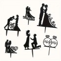 Cake Topper Assorted Budget Wedding 1pc