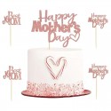 Cake Topper Happy Mothers Day Rose Gold 13pc