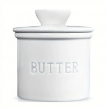 Ceramic Butter Bell White