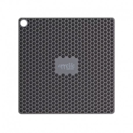 Appetito Silicone Square Trivet - Charcoal - 17.3 cm