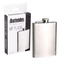 Bartender Stainless Steel Hip Flask - 8 ounce/237ml - Satin