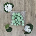 Cake Topper Ball Set Assorted sizes Green 20pcs