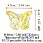 Acr Top Happy Birthday Butterfly Gold 1p