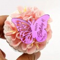 Acrylic Cake Topper Happy Birthday Butterfly - Pink 1pc