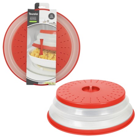 Tovolo Microwave Collapsible Food Cover - Red