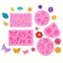 Silicone Mould Roses 4 cav Asstd Sizes