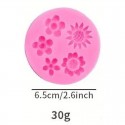 Silicone Mould Assorted Flowers 5 cavity