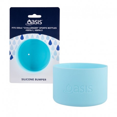 Oasis Silicone Bumper to Fit Challenger Sports Bottle - Island Blue - 550ml