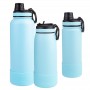 Oasis Silicone Bumper to Fit Challenger Sports Bottle - Island Blue - 550ml