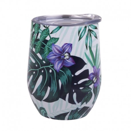 Oasis Stainless Steel Insulated Wine Tumbler 330ml - Tropical Plant