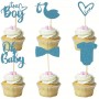 Cupcake Top Baby Shower Boy Blue 12pc