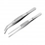 Set of 2 Tweezers Straight and Bent 20cm
