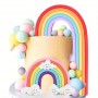 Cake Topper Side Rainbow 12.5x23cm