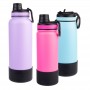 Oasis Silicone Bumper to Fit Challenger Sports Bottle - Black - 1.1L
