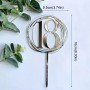 Cake Topper Acrylic 18 in Circle Silver