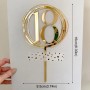 Cake Topper Acrylic 18 in Circle Gold