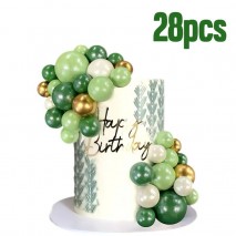 Cake Topper Balls Pearl Green Tones 28pc