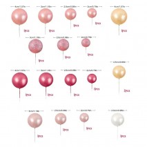 Cake Topper Balls Pearl Pink Tones 18pc