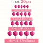 Cake Topper Balls Deep Pink 20pc