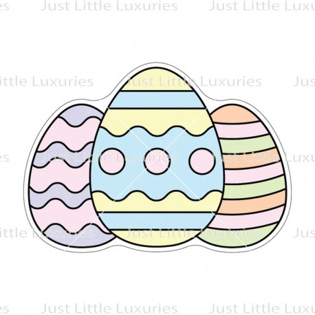 JLL Cookie Cutter & Embosser - Easter Egg Trio