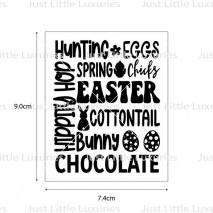 JLL Cookie Cutter & Debosser Stamp - Easter Words