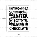 JLL Cookie Cutter & Debosser Stamp - Easter Words